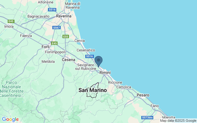 Kaart met locatie Italia in Miniatura